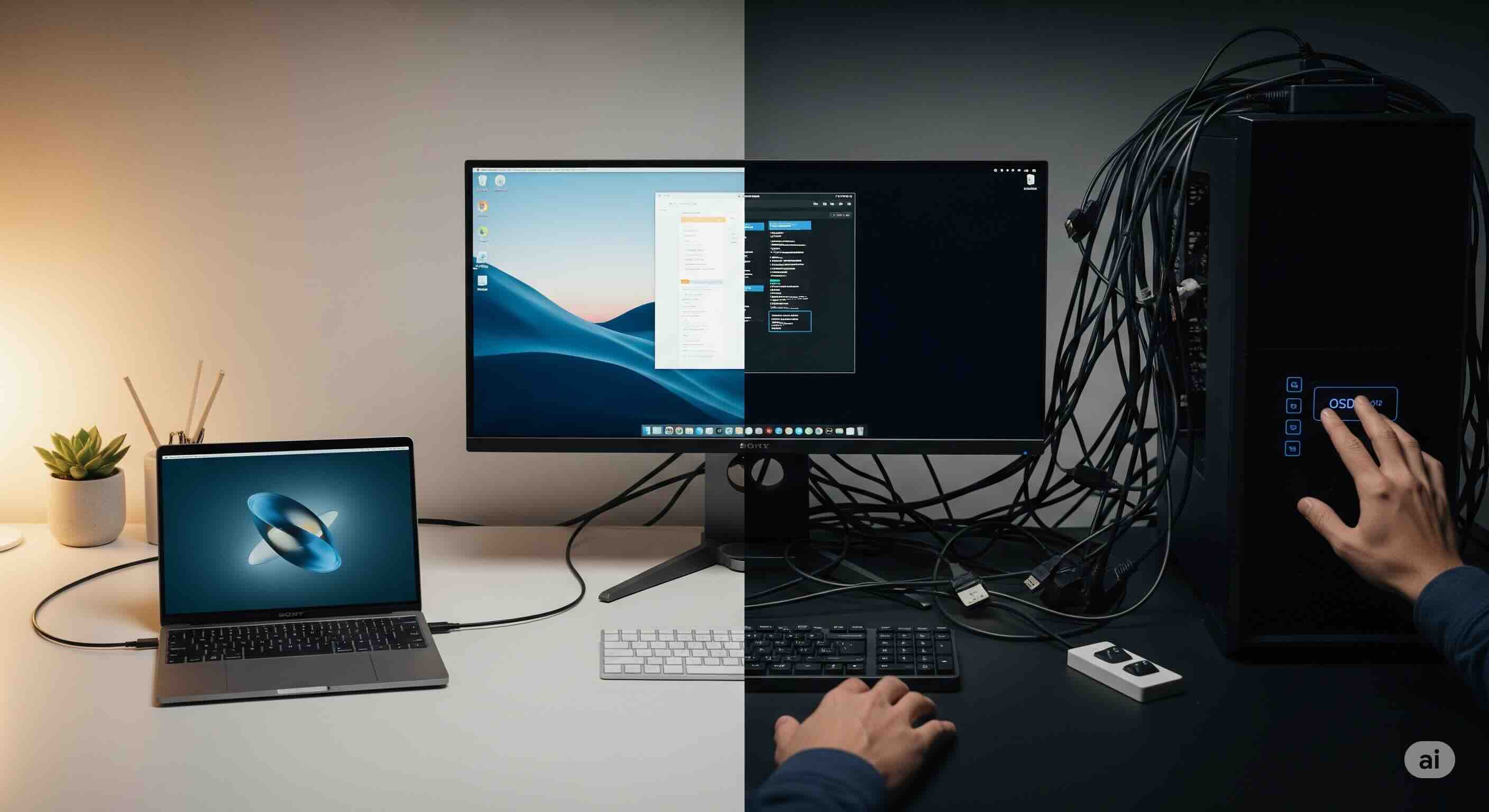 The KVM Switch Killer: How USB-C Monitors Create Cable Chaos in Multi-Device Setups