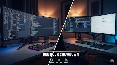 Coding Screen Showdown: Curved Ultrawide vs Dual Flat Panels in 1000-Hour Durability Test