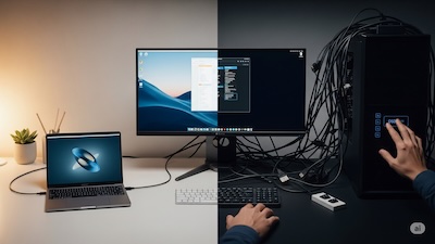 The KVM Switch Killer: How USB-C Monitors Create Cable Chaos in Multi-Device Setups